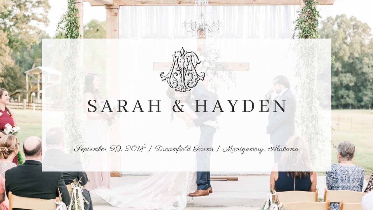 dream field farms wedding, prattville wedding videographer